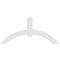 Ekena Millwork Archdale Architectural Grade PVC Gable Bracket, 48"W x 22"H x 2"D x 4"F, 11/12 Pitch GBP048X22X0204ARC00 - alternate 3